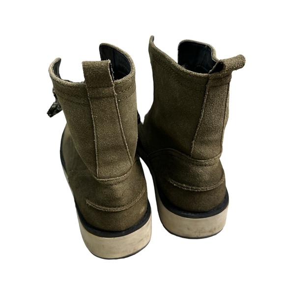 Men’s Genuine Suede Leather Army Green Lace Guess Boots 2017 main image 8